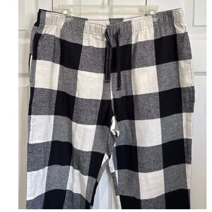 Old Navy Black and White Buffalo Plaid Men's Pajama XXL Pants